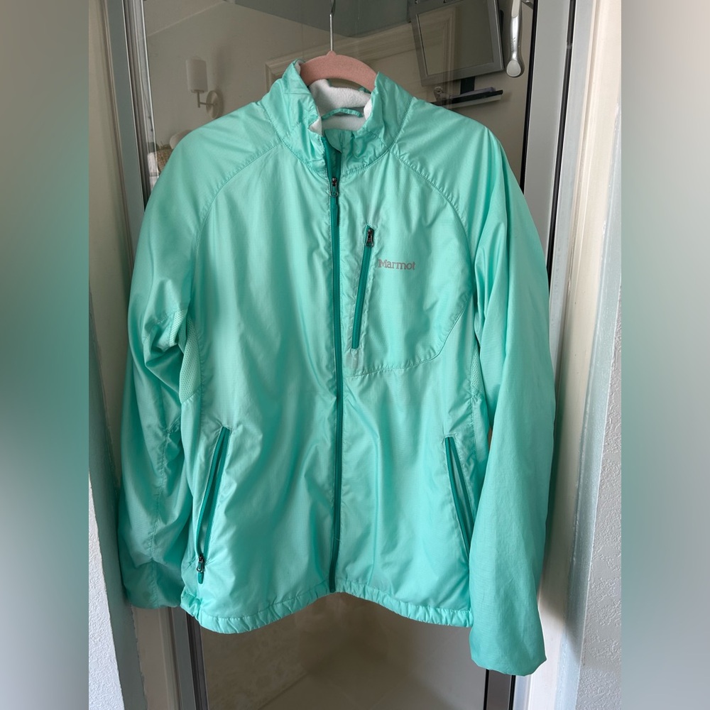 Marmot Teal and White Windbreaker for Women-Large